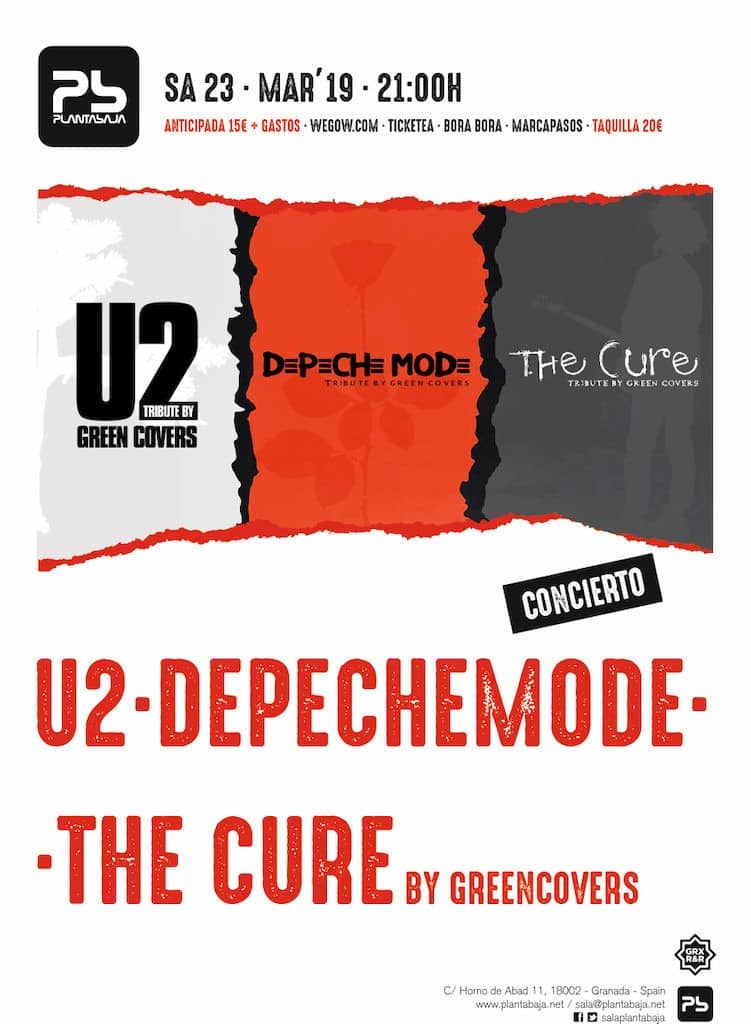 U2 + DEPECHE MODE + THE CURE TRIBUTE BY GREEN COVERS Planta Baja