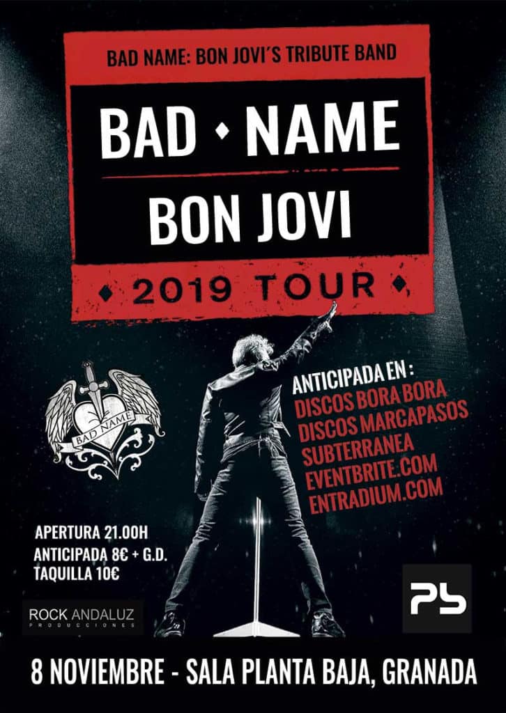 Tributo BON JOVI: BAD NAME 2019 Tour Planta Baja
