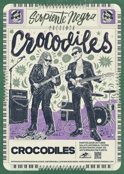 SERPIENTE NEGRA PRESENTA: CROCODILES en Sala Planta Baja (Martes, 20 de Octubre de 2026) 1 SERPIENTE NEGRA PRESENTA: CROCODILES